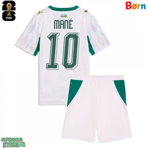 Senegal Sadio Mane #10 Replika Babytøj Hjemmebanesæt Børn VM 2026 Kortærmet (+ Korte bukser)